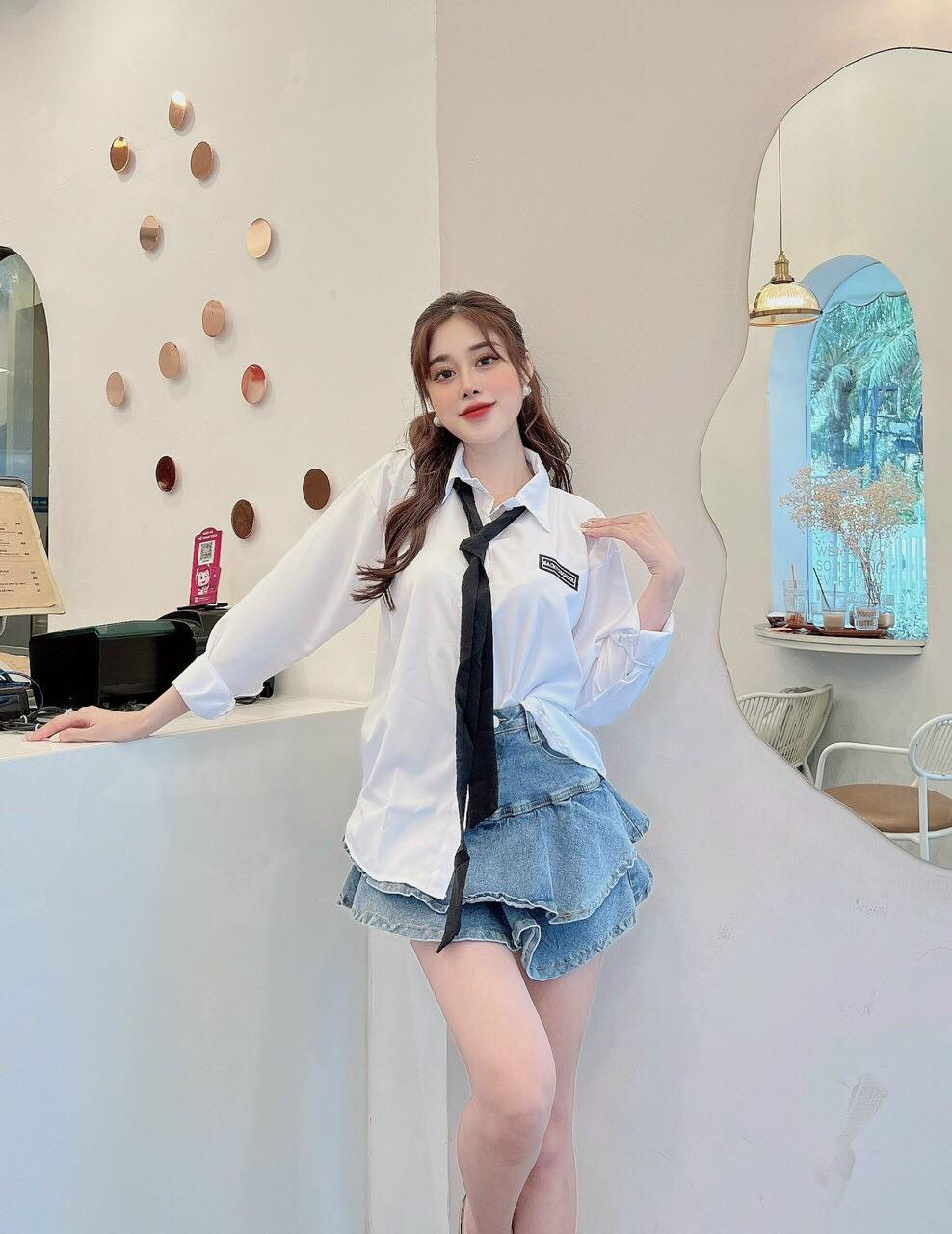 Áo Sơ Mi Kèm Cà Vạt Tay Dài