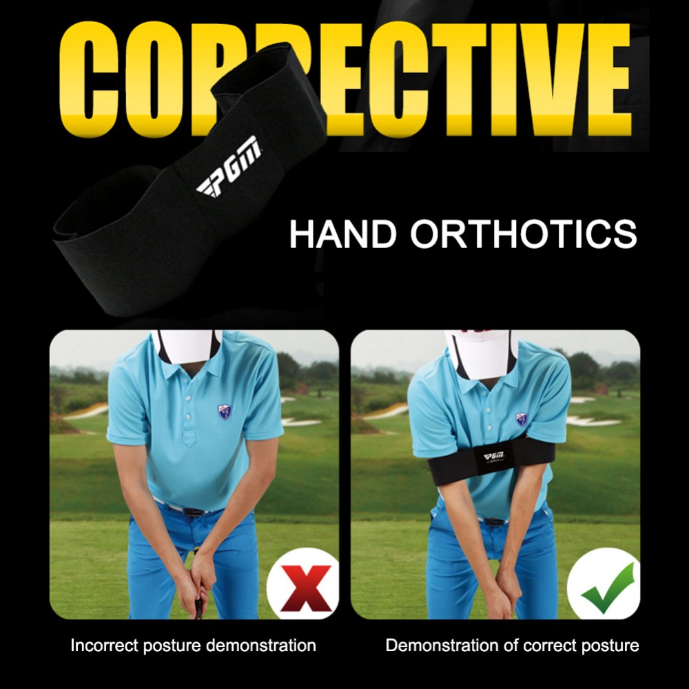 PGM Golf Arm Band Nylon Golf Gesture Training Band Elastic Golf Alignment Training Belt Corrective Action Outdoor Accessories JZQ005