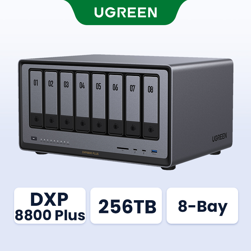 UGREEN NASync DXP8800 Plus 8-Bay Desktop NAS, Intel i5 1235u 10