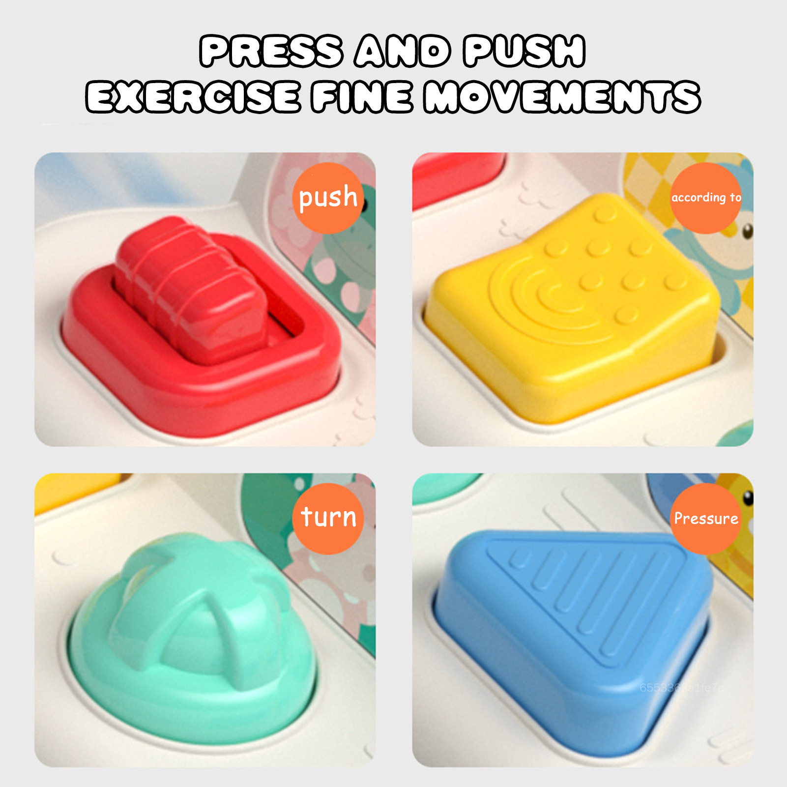Cute Animals Pop-Up Toys Children's Early Learning Toys Interactive Switchbox Button Box Baby Educational Toys for Toddler's Preschool Activity BC-VN