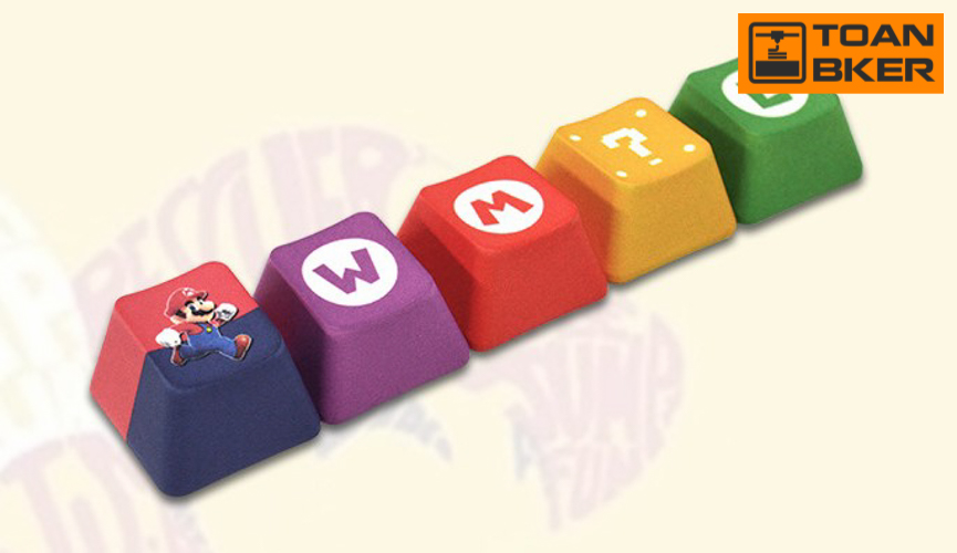Keycap PBT Mario, Pacman, Keycaps cho bàn phím cơ