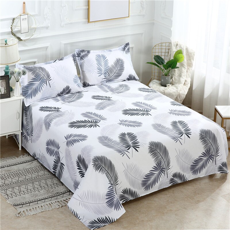 yingke 3 Pcs Bed Set 1 Pc Bed Sheet 2 Pillowcase Queen King Twin Size Cotton/polyester Flat Sheet Bed Linen Fitted Sheet Bedsheets