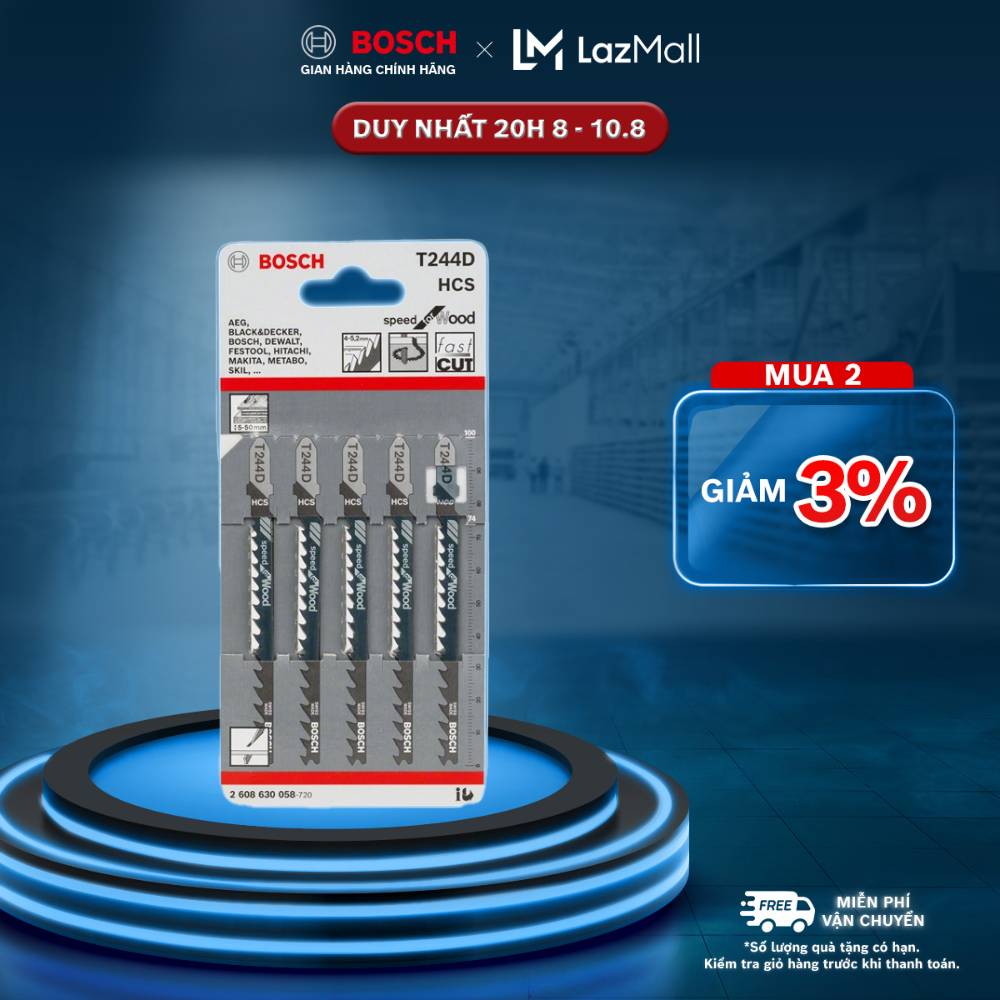 Lưỡi cưa lọng T Bosch (Bộ 5 lưỡi)