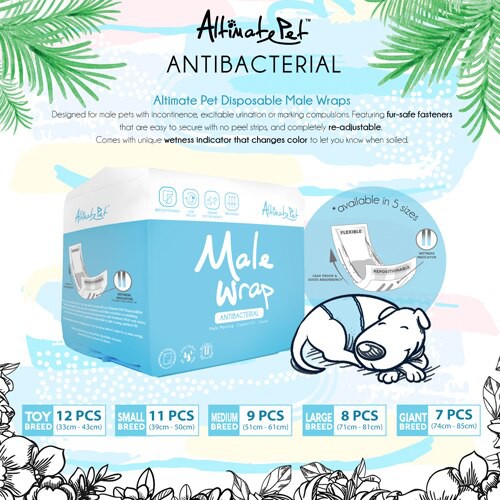 Bỉm mặc, tã quần cho chó đực hiệu Altimate Pet