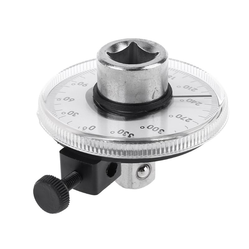 Torque Angle Ruler Protractor 360 Degree 1/2 Inch Drive Meter Auto Angle Rotation Measure Tool with Wrench Angle Gauge