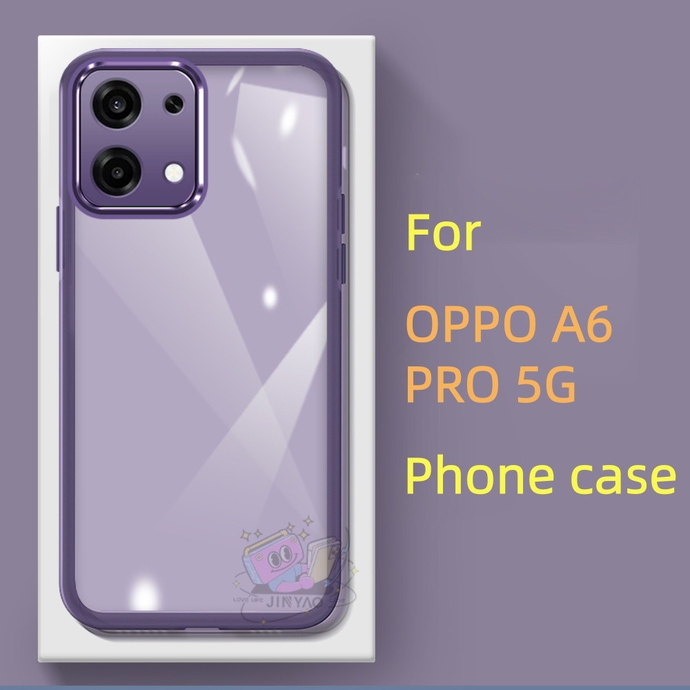 【Design】For OPPO A6 PRO 5G Phone case transparent Lens protector Thermoplastic Polyurethane Geometric Novel Anti-fingerprint Protective Case. 