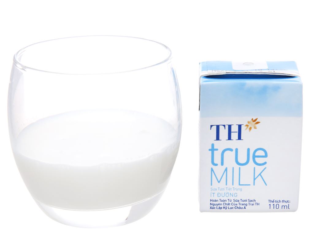 Sữa Tươi TH True Milk 110 ml ít đường (48 hộp)
