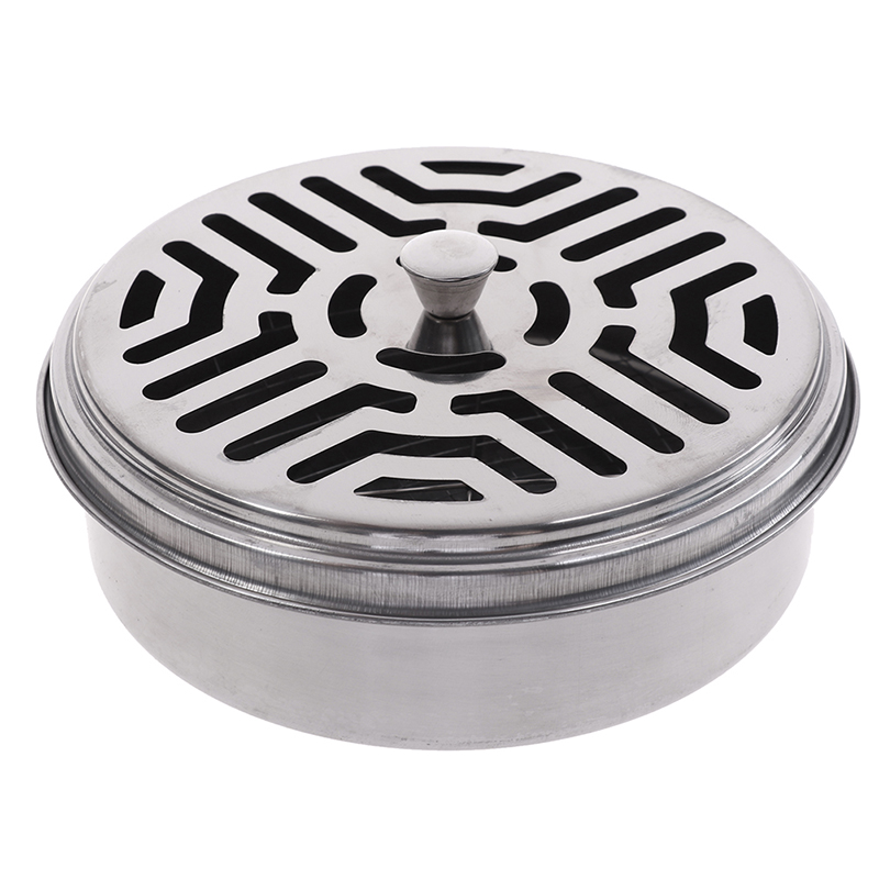 Mosquito Coil Holder Coil Incense Burner with Mesh Stand Camping Garden.