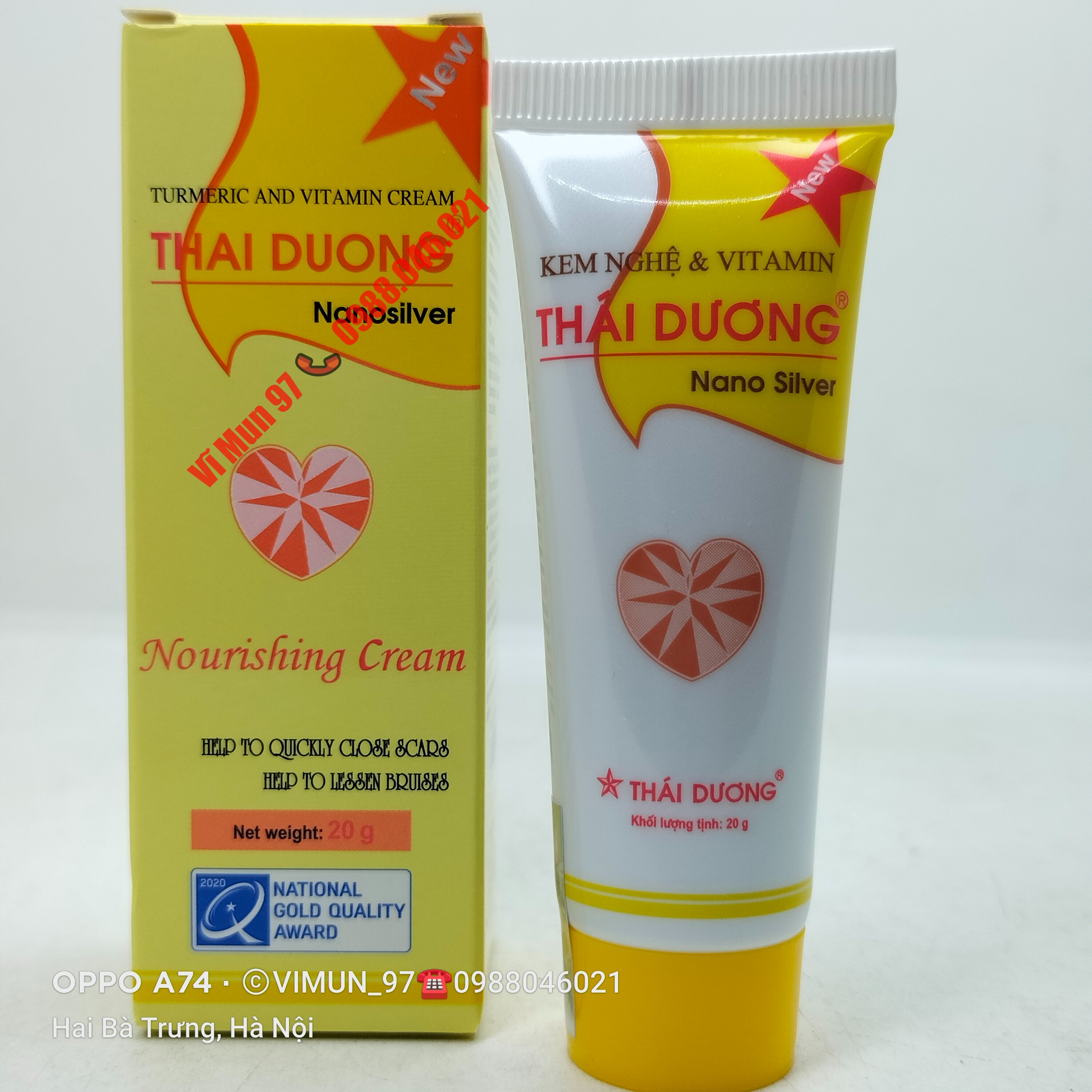 KEM NGHỆ & VITAMIN THÁI DƯƠNG tuýp 20g