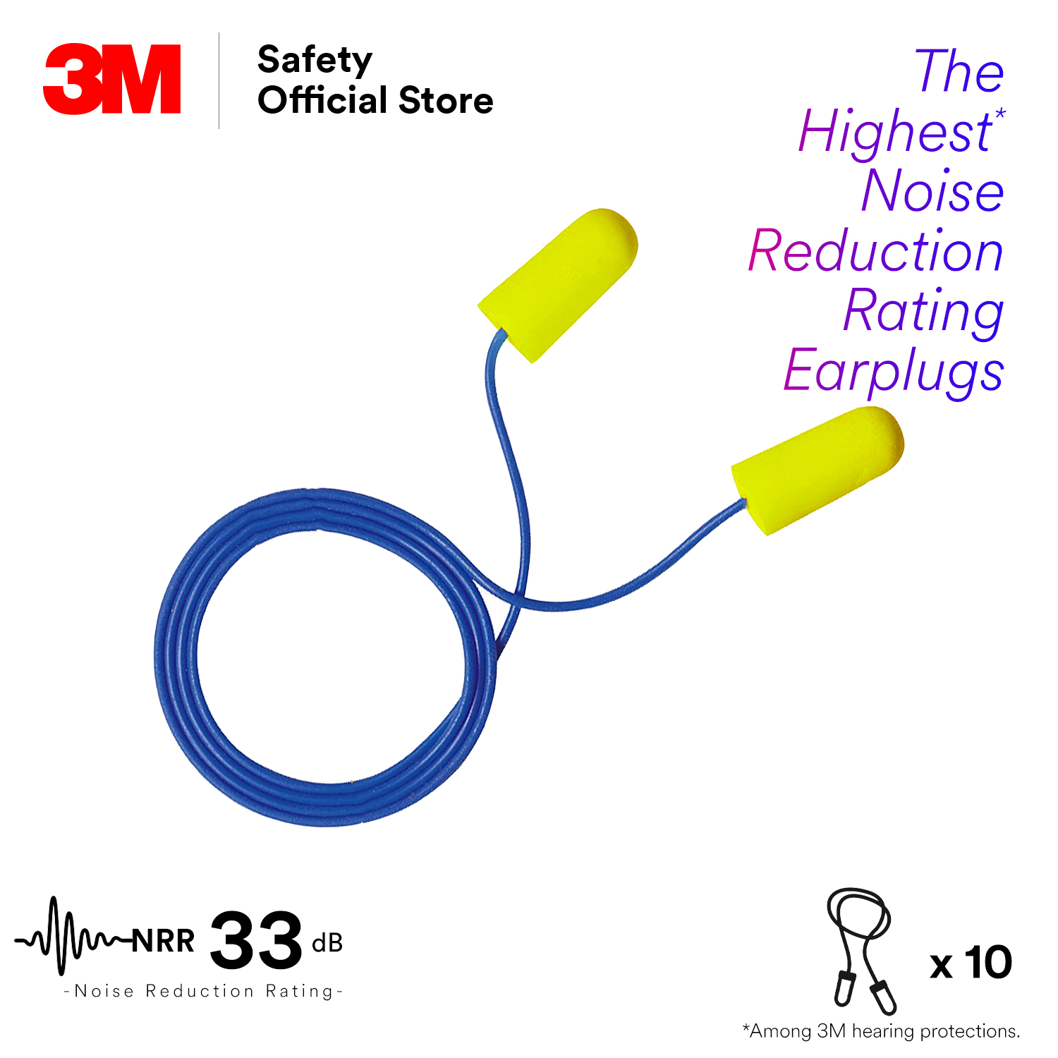 半額 耳栓 3M ウルトラフィットブルーコード付 1組 遮音値25dB スリーエム 正規品 睡眠 遮音 騒音 防音 メール便対応 耳せん みみせん  いびき 勉強 集中 聴覚過敏