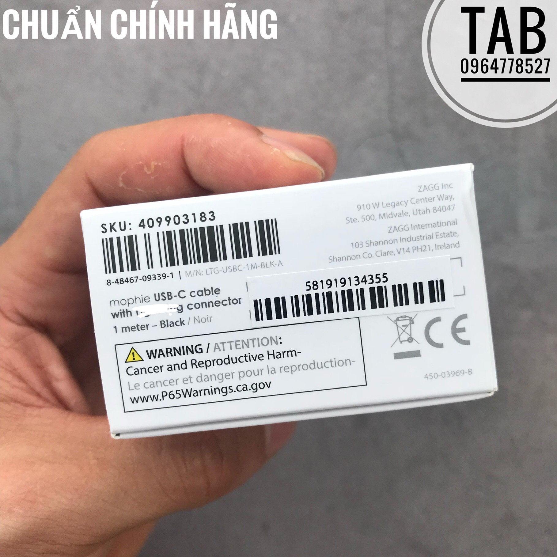 Cáp Mophie TypeC To Lightning 1m -