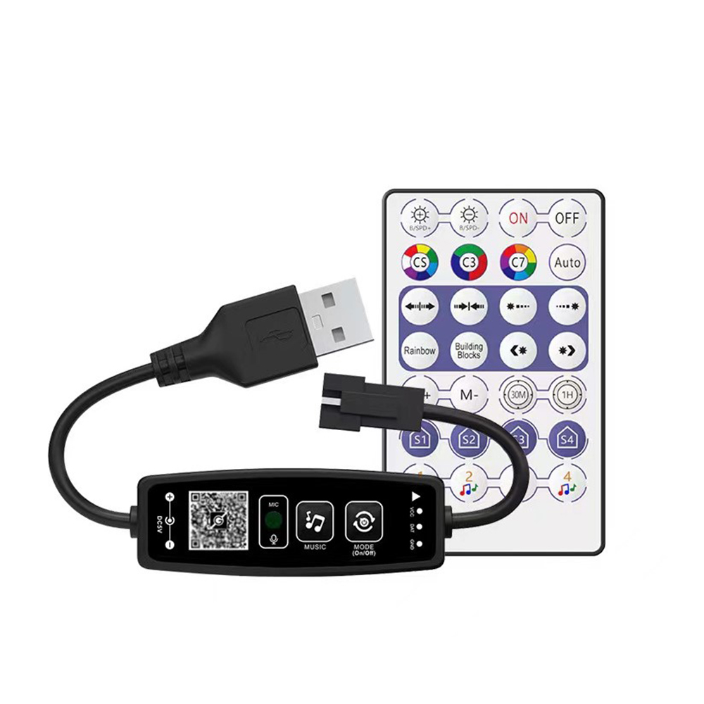 Panthon led controller rf remote wireless controller 5~24vdc for 2811 dream color rainbow rgb led pixel strip panel light
