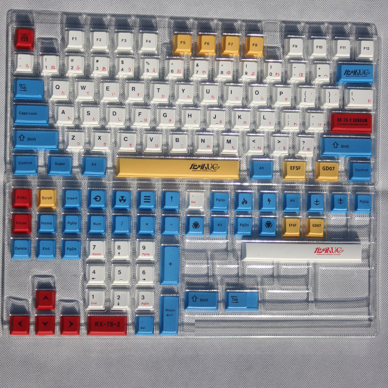 Xiaozhubangchu Gundam Keycap phím cơ PBT thăng hoa phím Bàn phím cơ xda Tùy chỉnh cao DIY cá nhân keycap