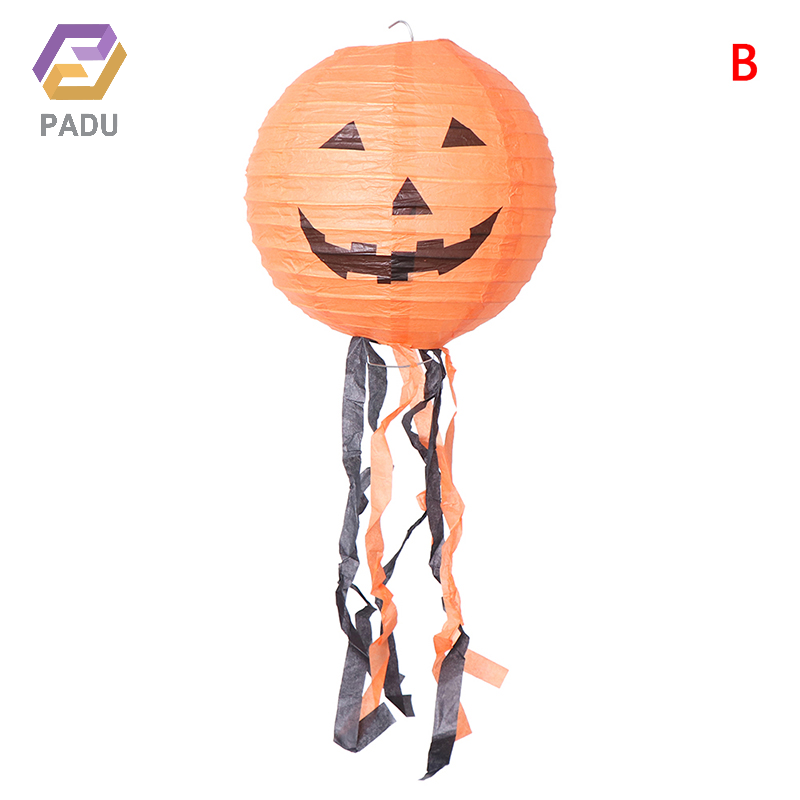 Flash Sale Hộp sọ dơi treo đèn lồng Halloween trang trí Đèn Lồng Giấy Halloween bí ngô