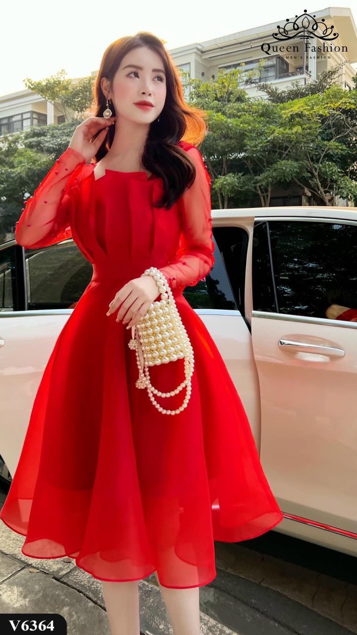 Đầm voan kiếng xòe hàng thiết kế bao sang chảnh đẹp xinh lung linh ld22