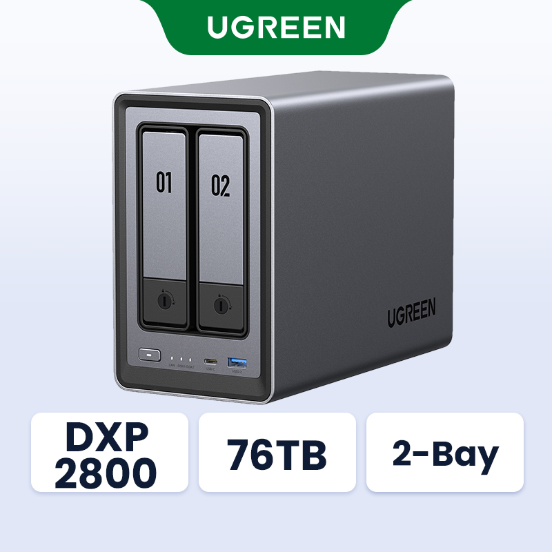 UGREEN NASync DXP2800 2-Bay Desktop NAS, Intel N100 Quad