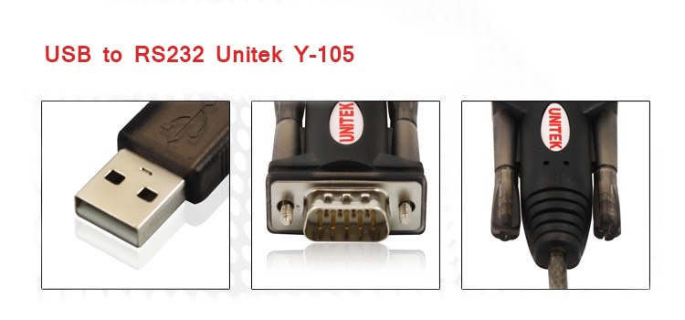 Cáp USB to RS232 (USB to com) Unitek Y-105
