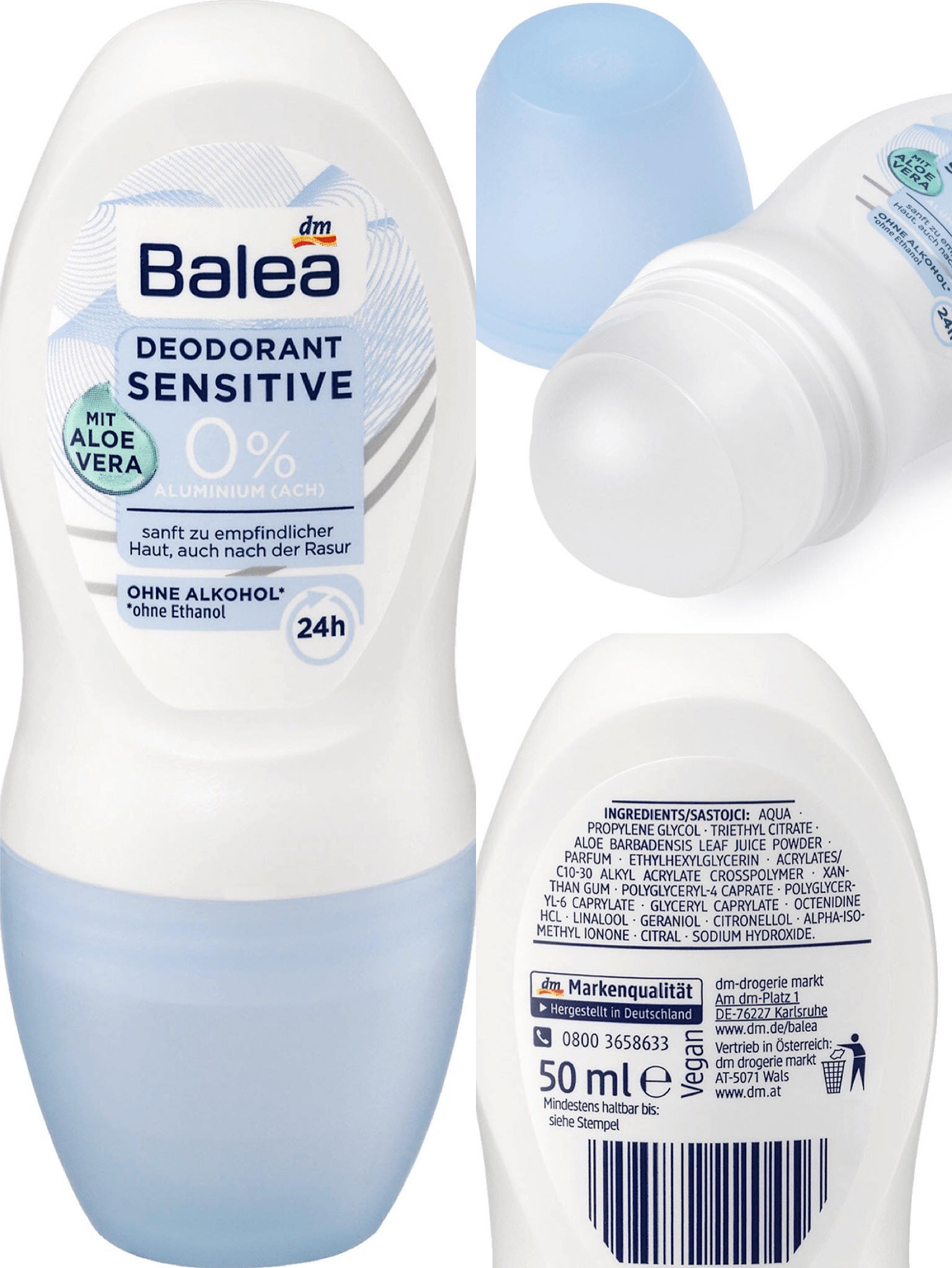 Lăn khử mùi Balea nam, nữ các màu Đức 50ml
