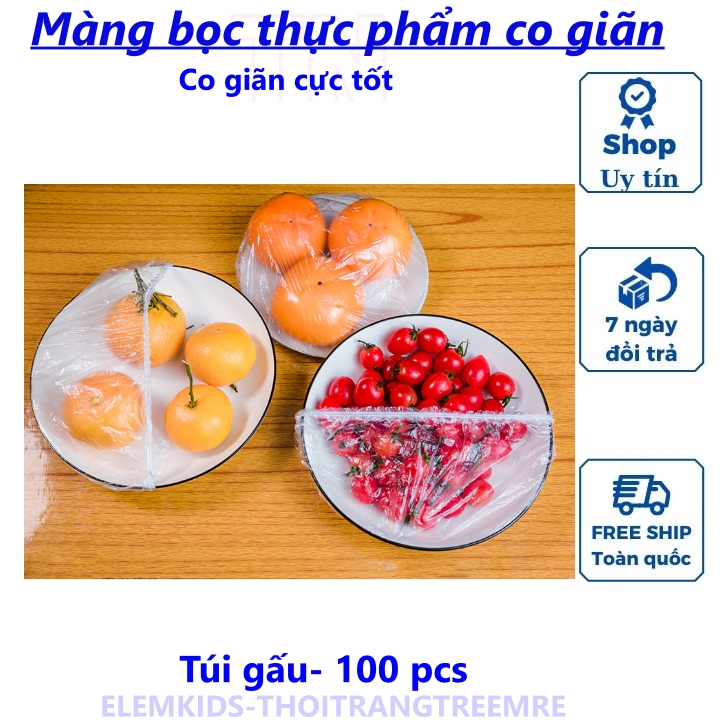 Túi 100 màng bọc thực phẩm co dãn siêu dai , màng bọc thực phẩm