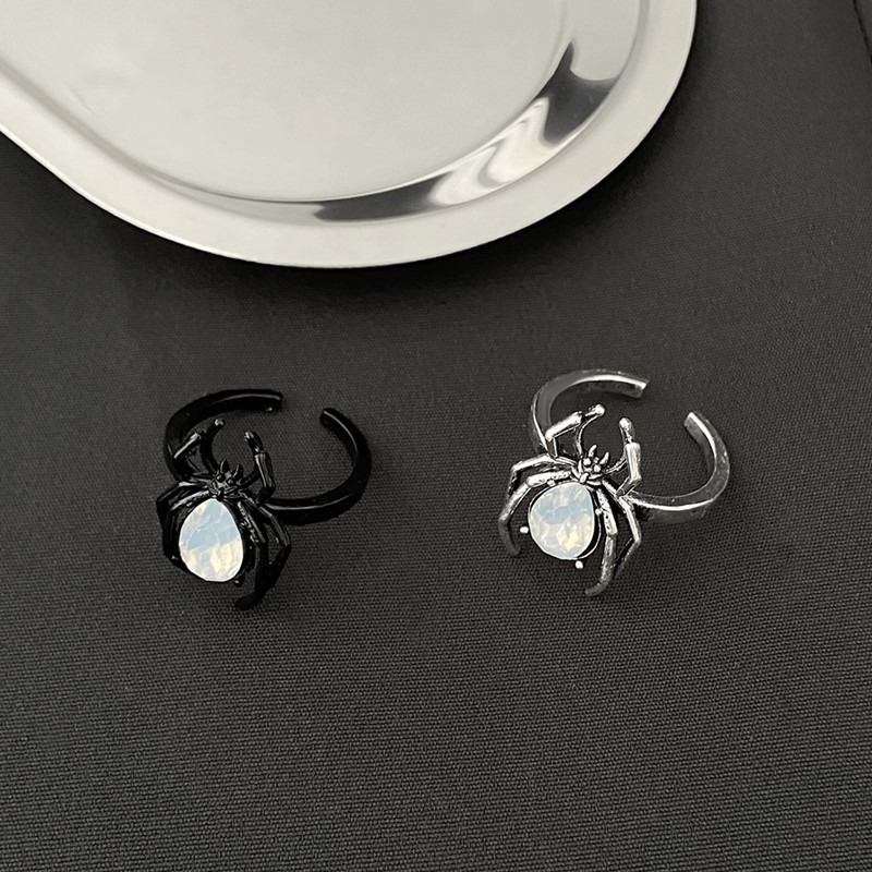 1Pc/2Pcs Vintage Punk Spider Rings For Women Men Trendy Temperament Jewelry Gift. 