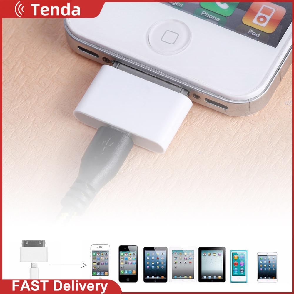 Female micro usb to male for 30 pin iphone4 4s 3g 3gs charger adapter