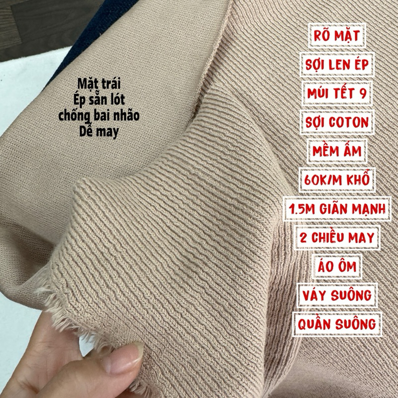 Vải nỉ cotton Da Cá -Hàn Quốc chuẩn may bộ quần áo. ga giường mùa thu đông ạ