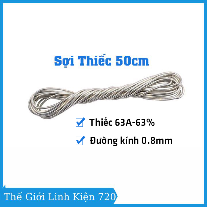 Thiếc hàn 63a-63% 0.8mm mối hàn chắc và bóng sợi 50cm/30g/50g/100g