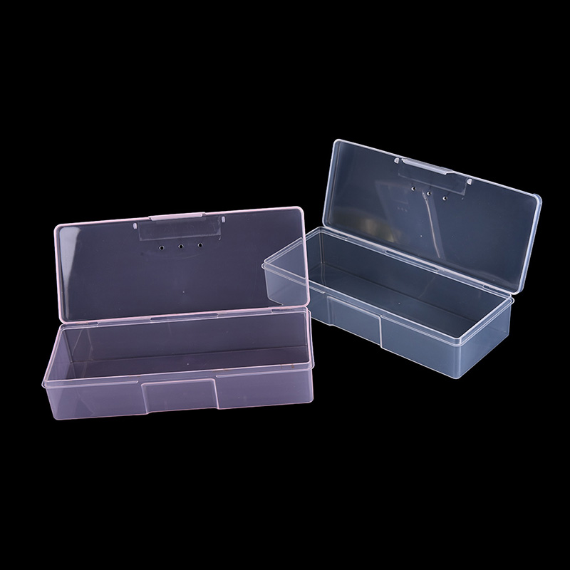 Plastic Rectangle Small Empty Box Nail Art Home Tools Brush Pen Storage ...