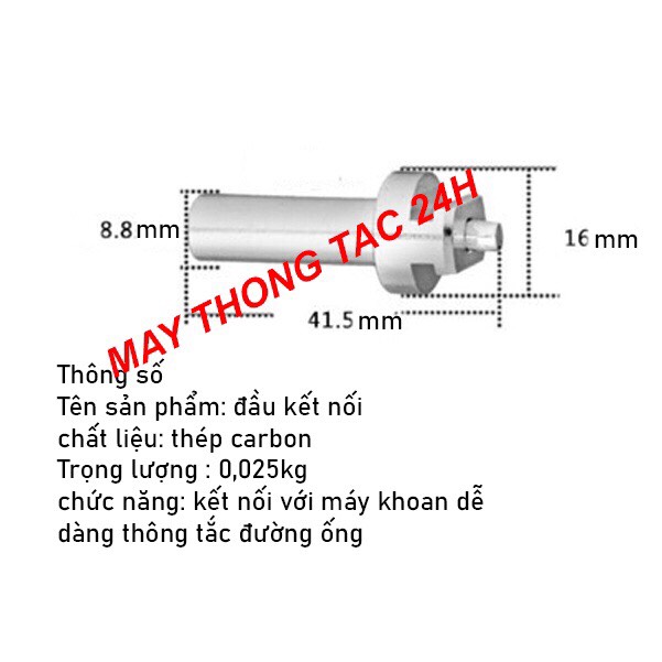 Dây thông tắc cống dùng máy khoan dài 6m