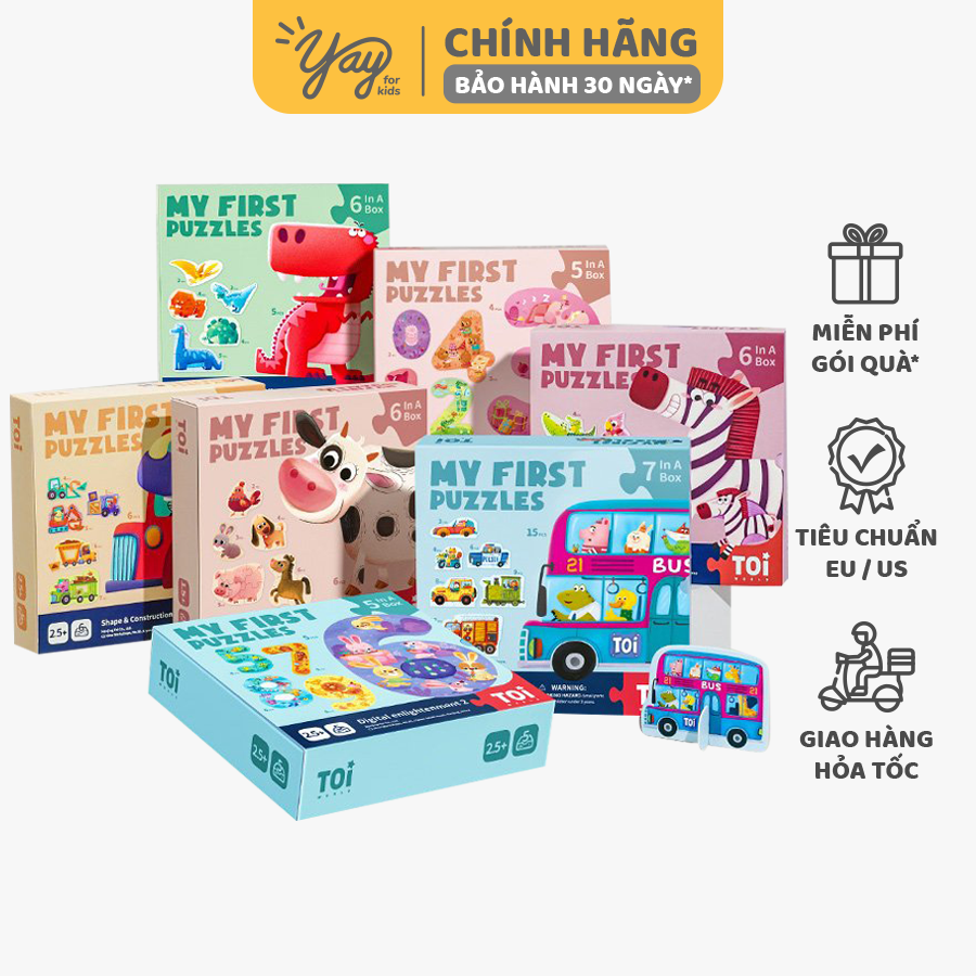 [6 CHỦ ĐỀ] Bộ Xếp Hình Đầu Đời Cho Bé 2+ - MY FIRST PUZZLE TOI