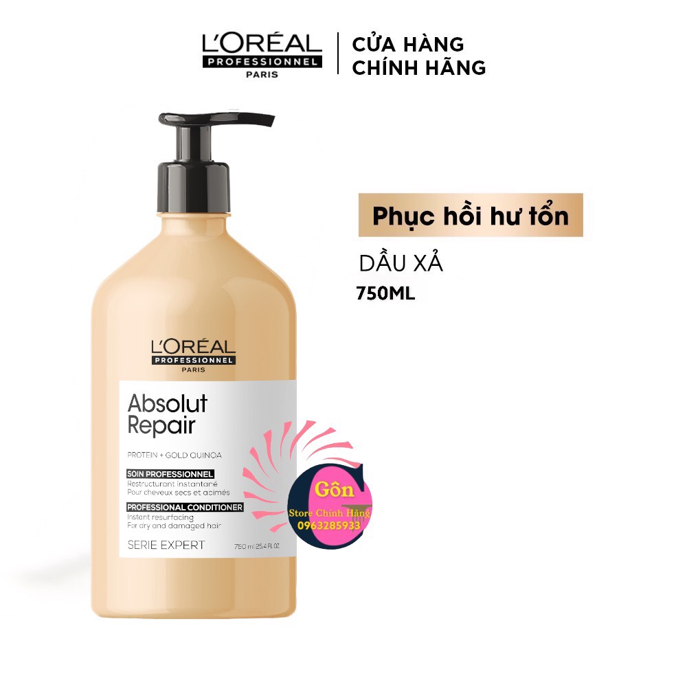 Dầu Xả Loreal Serie Expert Lipidium Absolut 750ml dầu xả loreal chính hãng