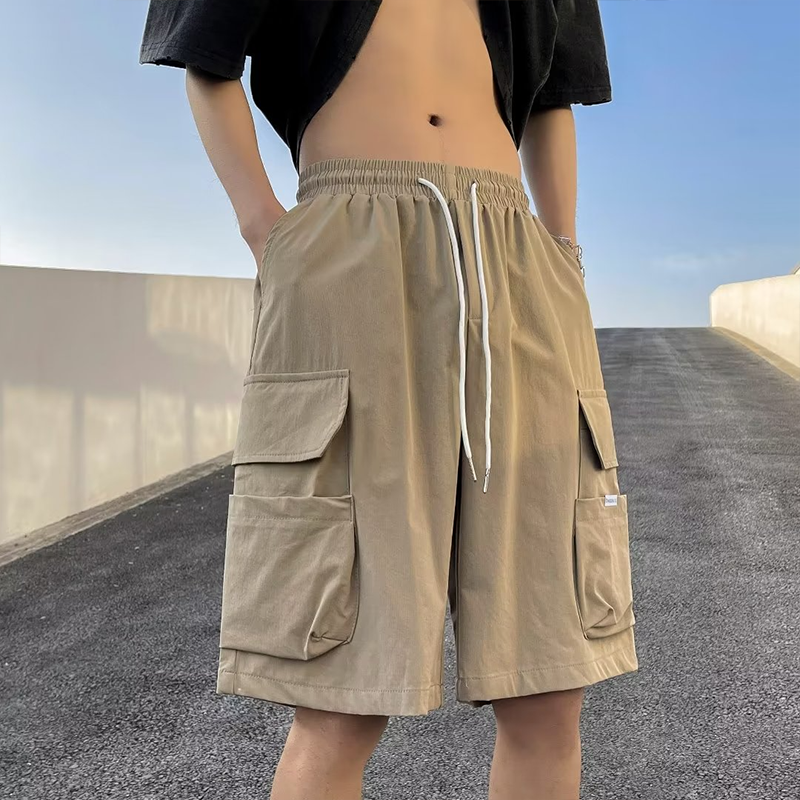 TIDE BEAR Men's loose-fitting sweatpants new trend casual youth popular solid color straight five pants