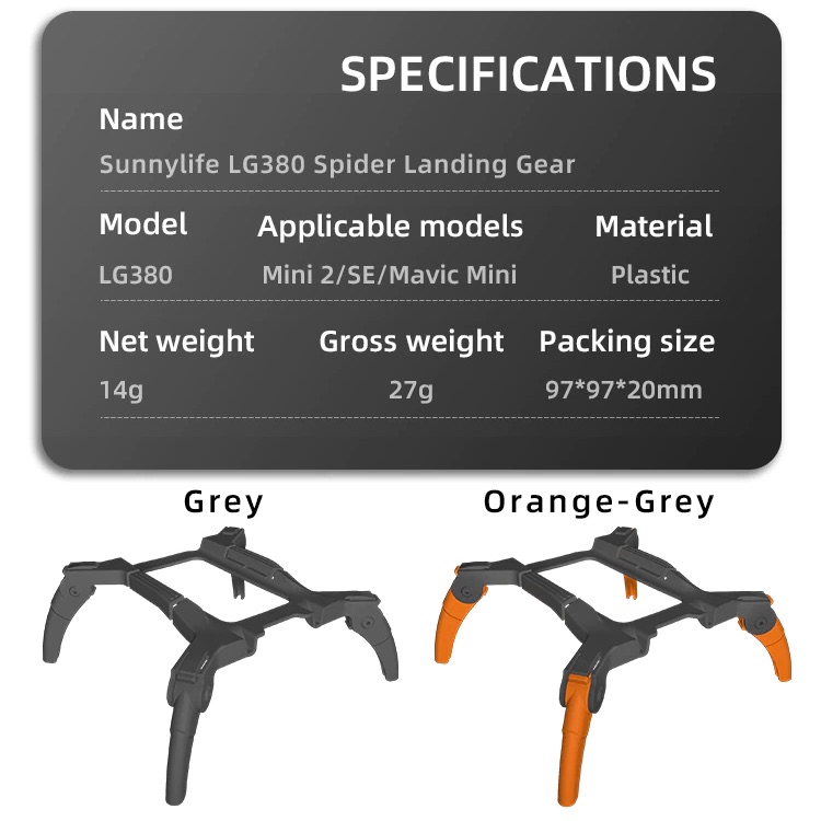 Spider Landing Gear Extension Leg Foldable Brackets Landing