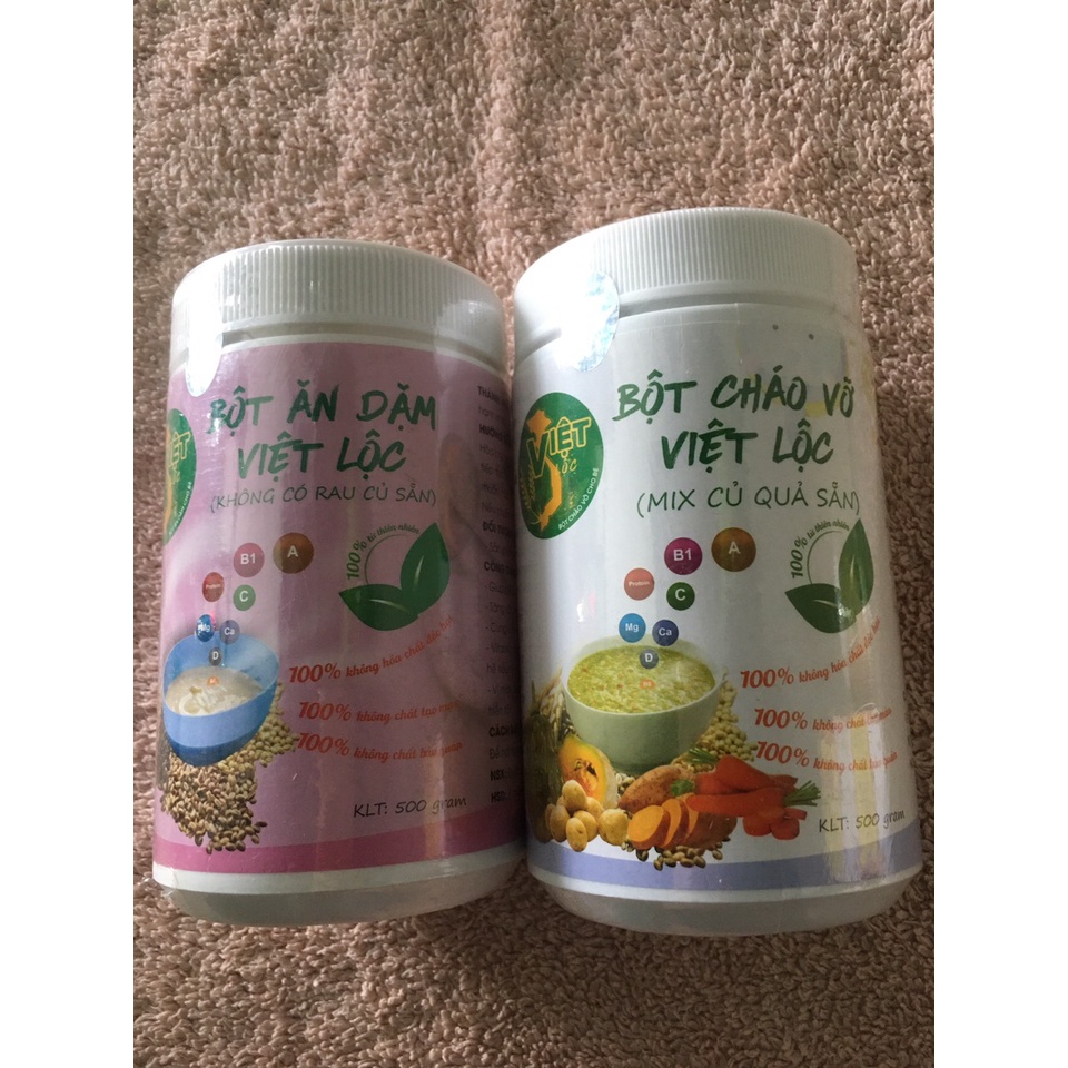Combo 1 cháo vỡ+1 bột ăn dặm không có rau củ