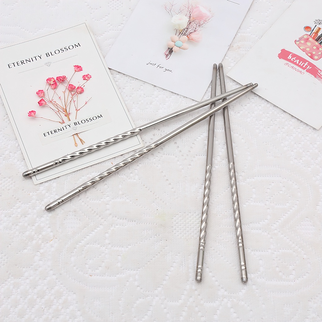 Bộ 5 Đôi Đũa Inox Xoắn Cao Cấp