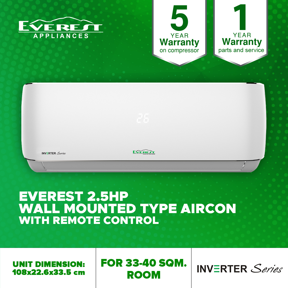 everest aircon 1hp remote