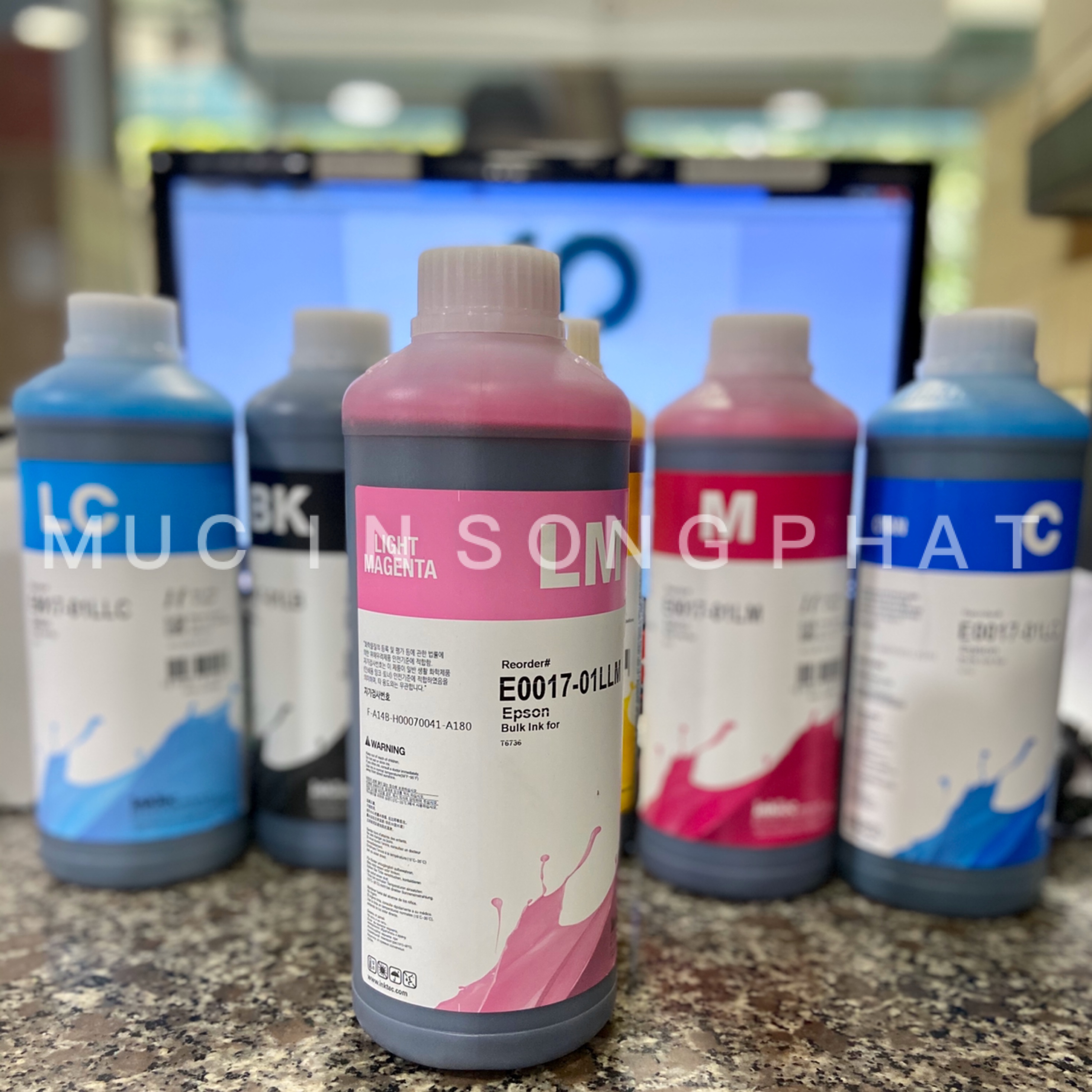 Mực nước, in phun EPSON INKTEC 1 lít (giá tính trên 1 chai)