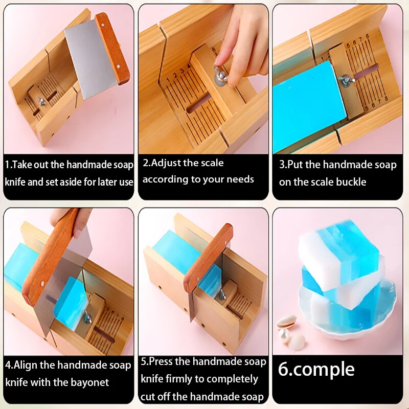 Handmade Diy Soap Cutting Tool, Rubber Wood Adjustable Soap Cutting Device, Simple Soap Making Fixed Support Supplies