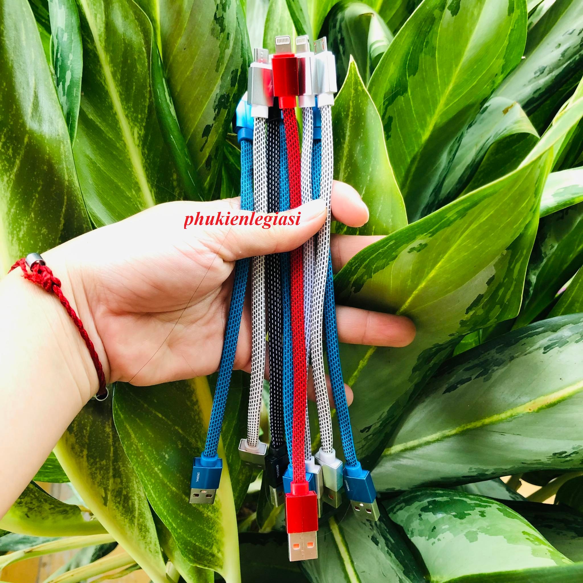 Cáp sạc ngắn 20cm 30cm dây Nylon; Dây dù micro usb typec iphone