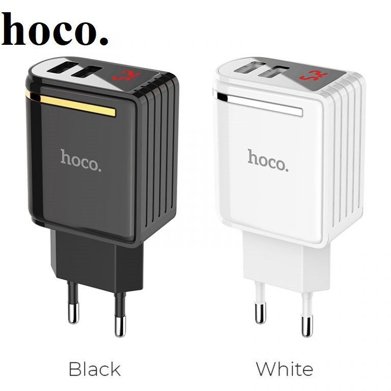 Củ sạc nhanh 2 cổng có đèn led Hoco C39 - hàng chính hãng
