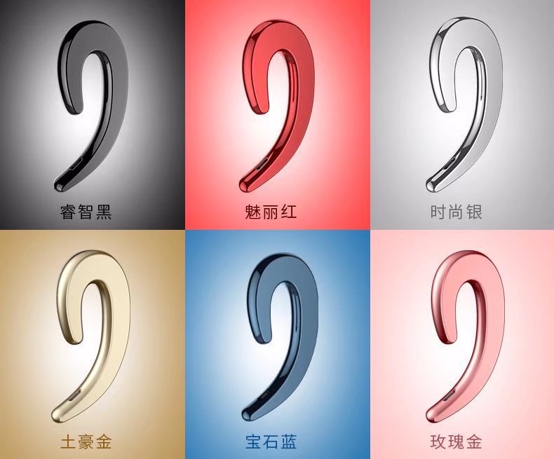 Dẫn truyền âm thanh qua xương tai nghe bluetooth không vào tai khi lái xe. Tai nghe nhét tai không dây móc chuyên đơn Phương kinh doanh thể thao