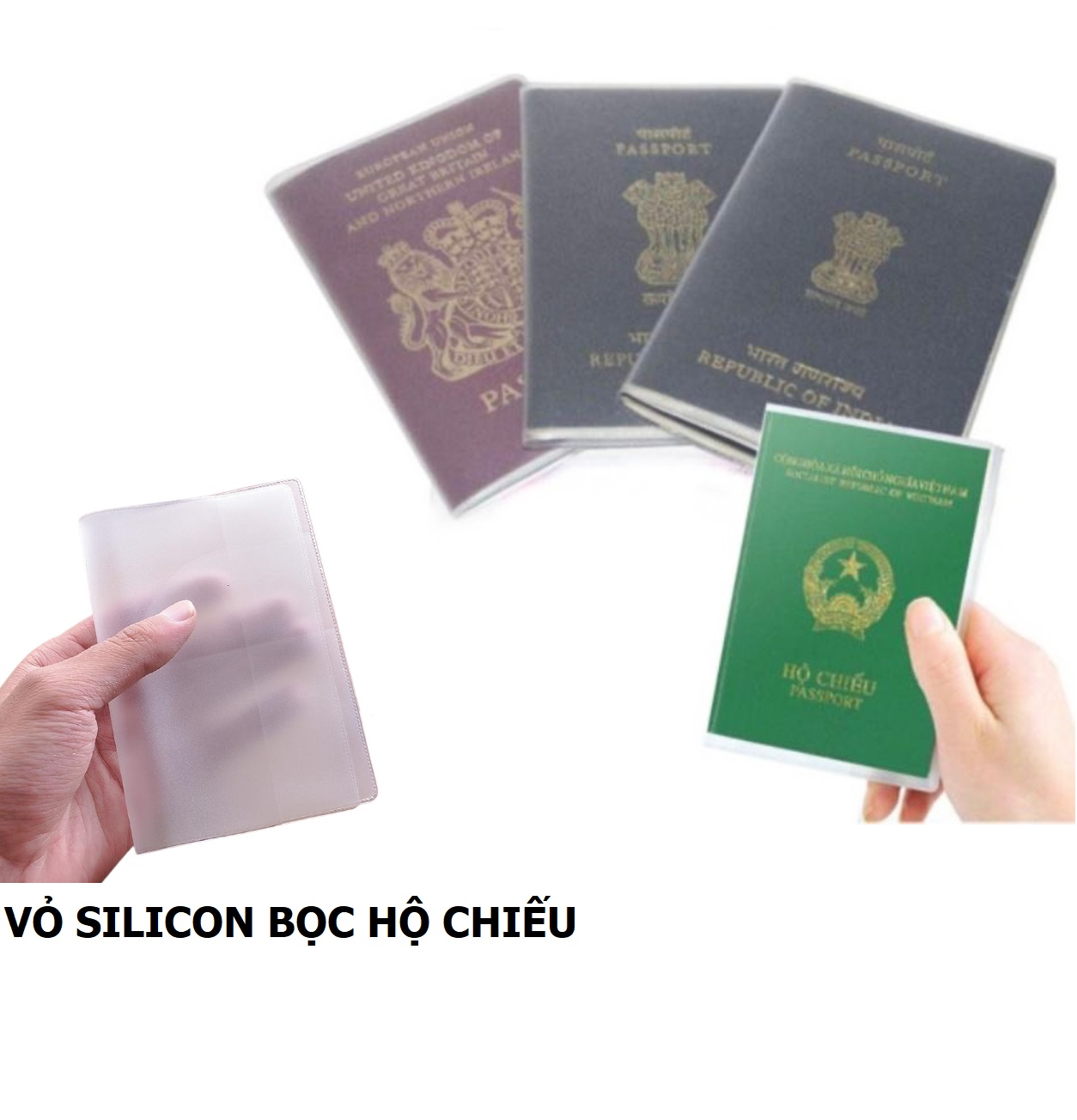 Vỏ Bọc Hộ Chiếu – Vỏ Passport Trong Suốt, Tiện Dụng, An Toàn Khi Đi Du Lịch. Phụ Kiện Home 5310