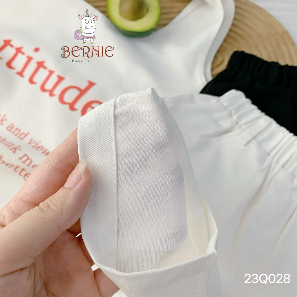 Quần kaki lửng basic cho bé trai, quần đùi thô mềm Bernie dáng dài