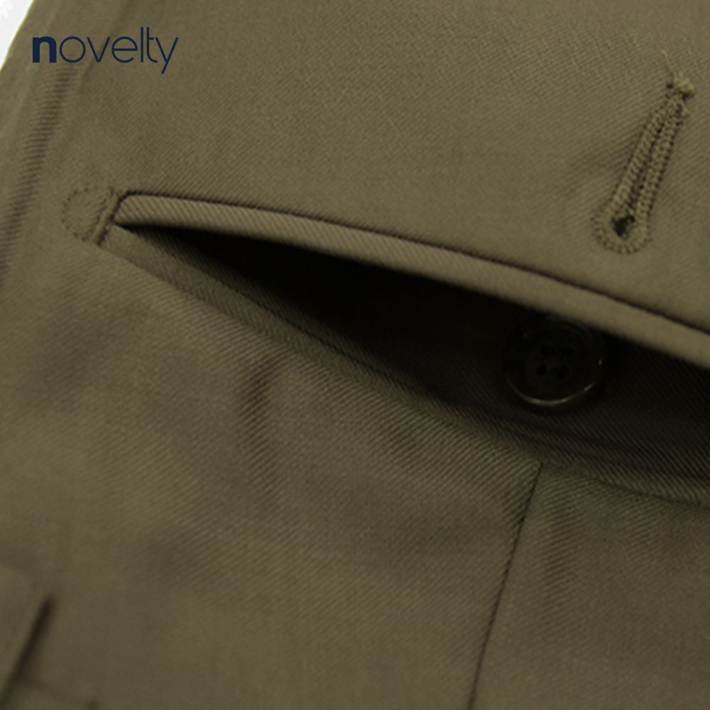 Quân tây nam 0Ply Novelty dáng Slim fit thon gọn màu nâu đậm vải mềm, mát, thoải mái 1804480