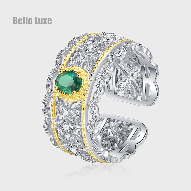 S925 Sterling Silver Zirconia Crown Split Gold Ring Simple Fashion Women's Finger Ring