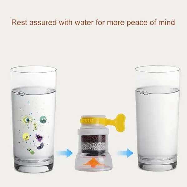 1pc Mini Tap Water Filter for Kitchen Use – Home Drinking Water Purifier – Simple & Effective Water Filter Solution for Cleaner Cooking and Beverage Water.