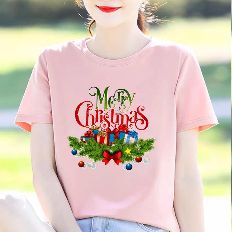 christmas print t shirt