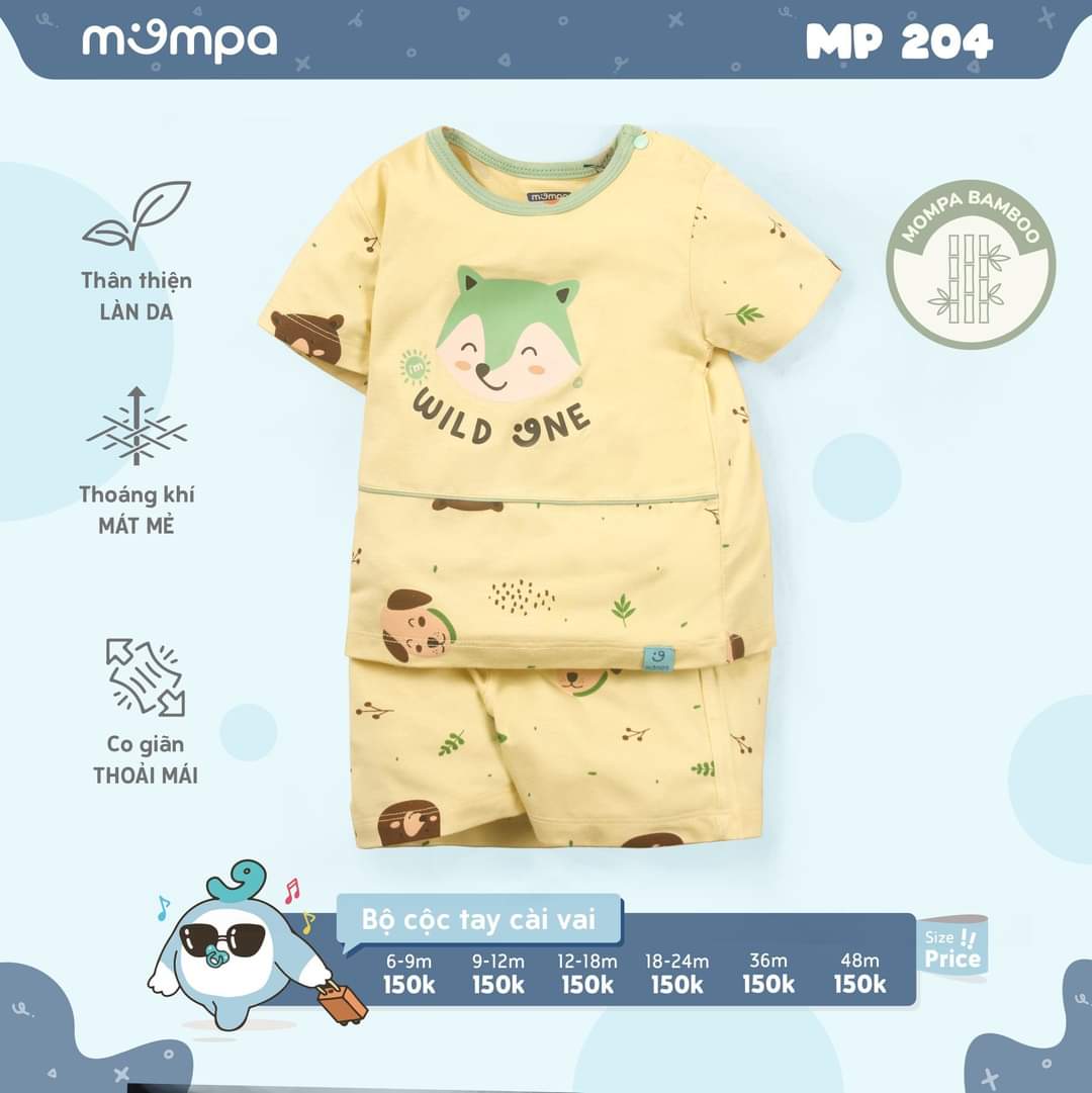 Mompa - bộ cộc tay cổ tròn 511
