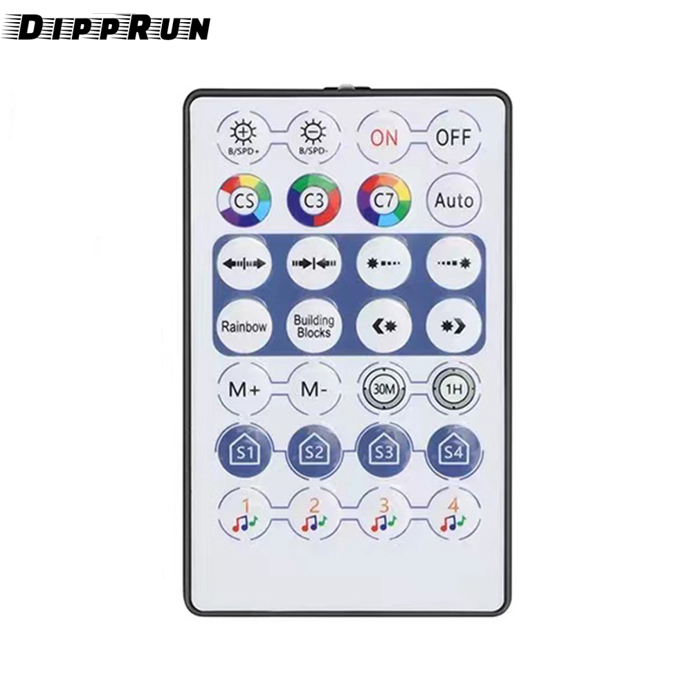 DIPPEUN DC 5~24V LED Controller RF Remote Wireless Controller For 2811 Dream Color Rainbow RGB LED Pixel Strip Panel Light