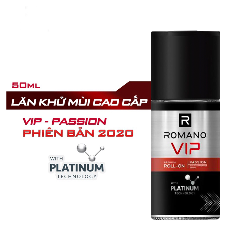 Lăn khử mùi Romano Vip Platinum 50ml/chai